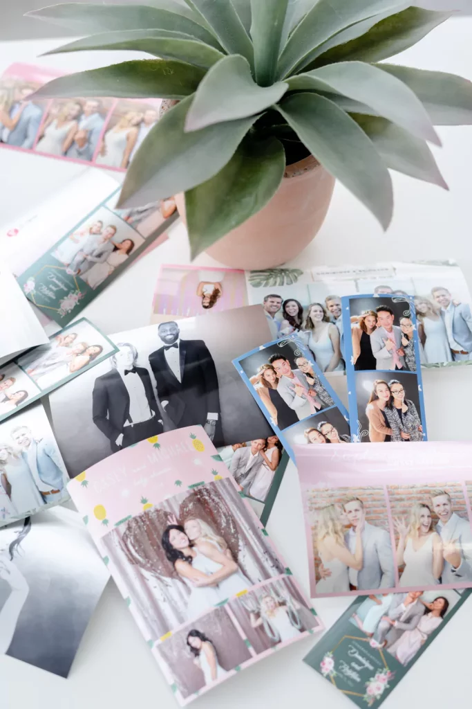 Photobooth strips bruiloft